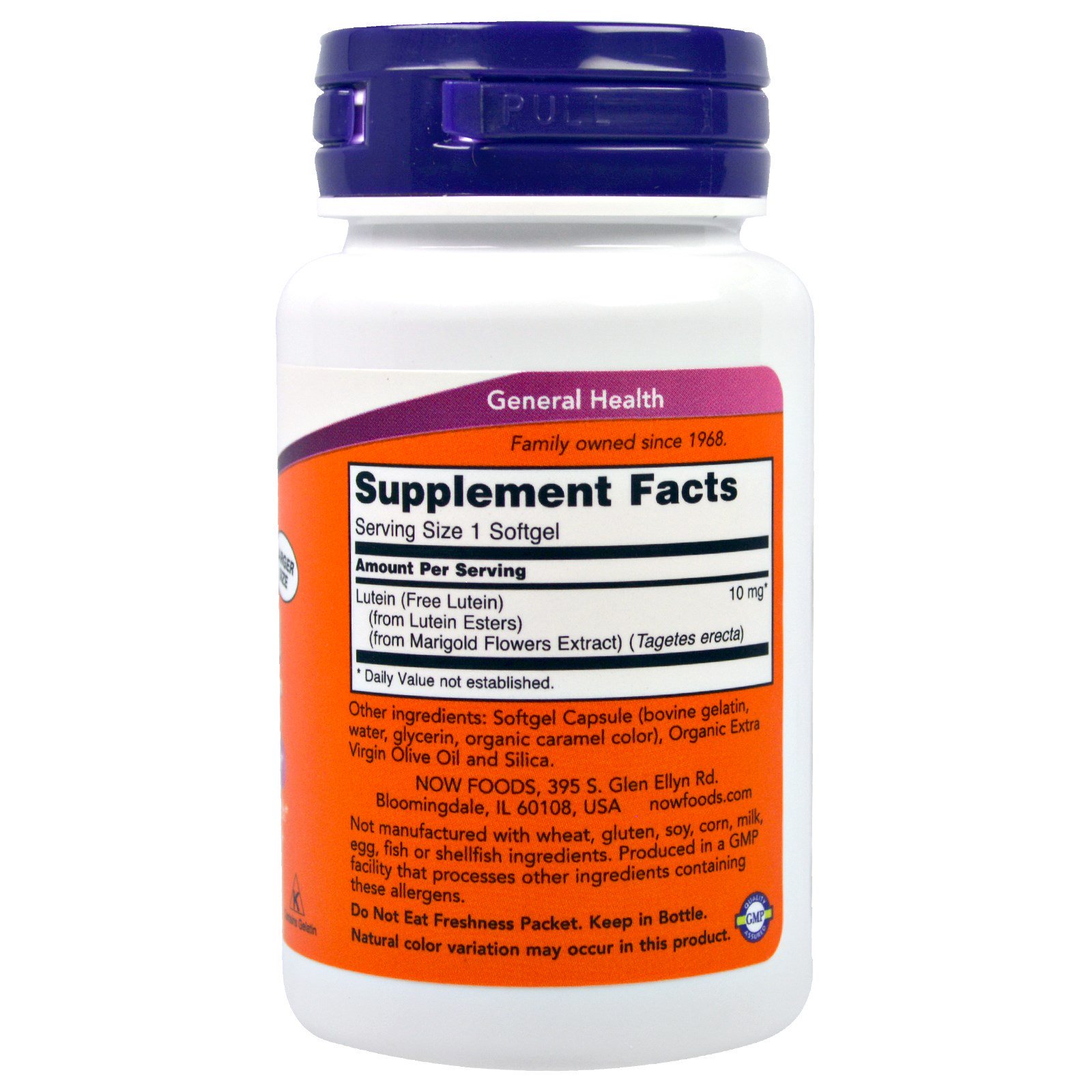 Lutein, Лютеин 10 мг - 60 капсул