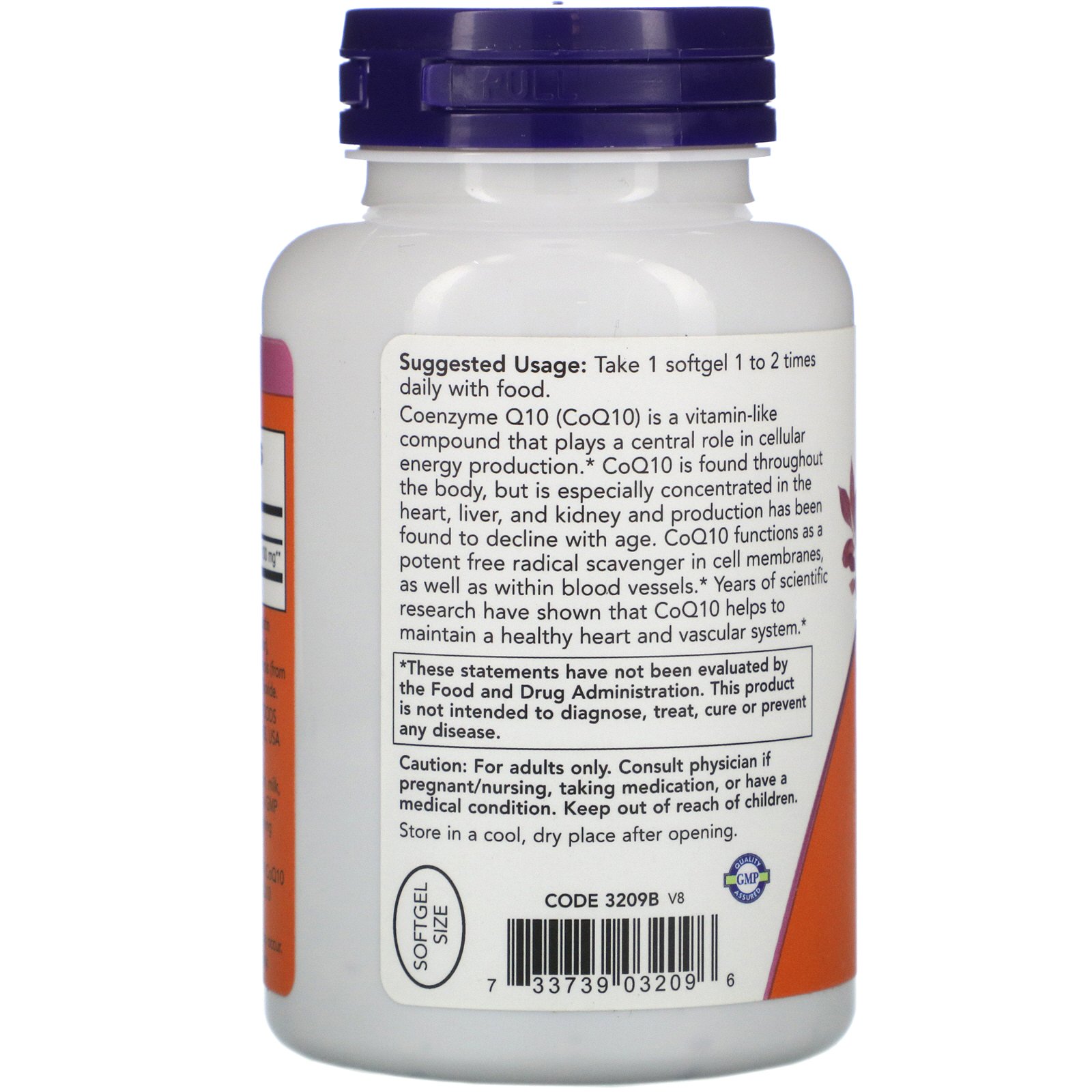 Q10 Coenzyme, Кофермент Q10 100 мг + Витамин Е - 150 капсул