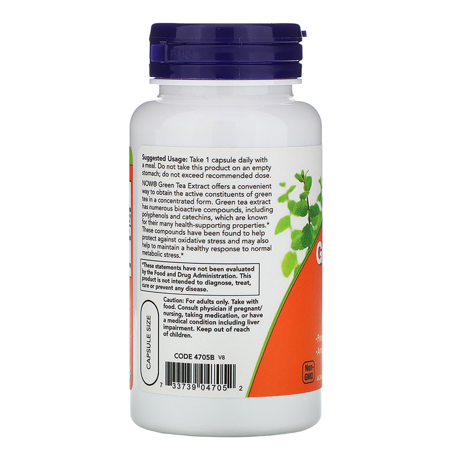 Green Tea Extract, Экстракт Зелёного Чая 400 мг, Витамин C 60 мг - 100 капсул