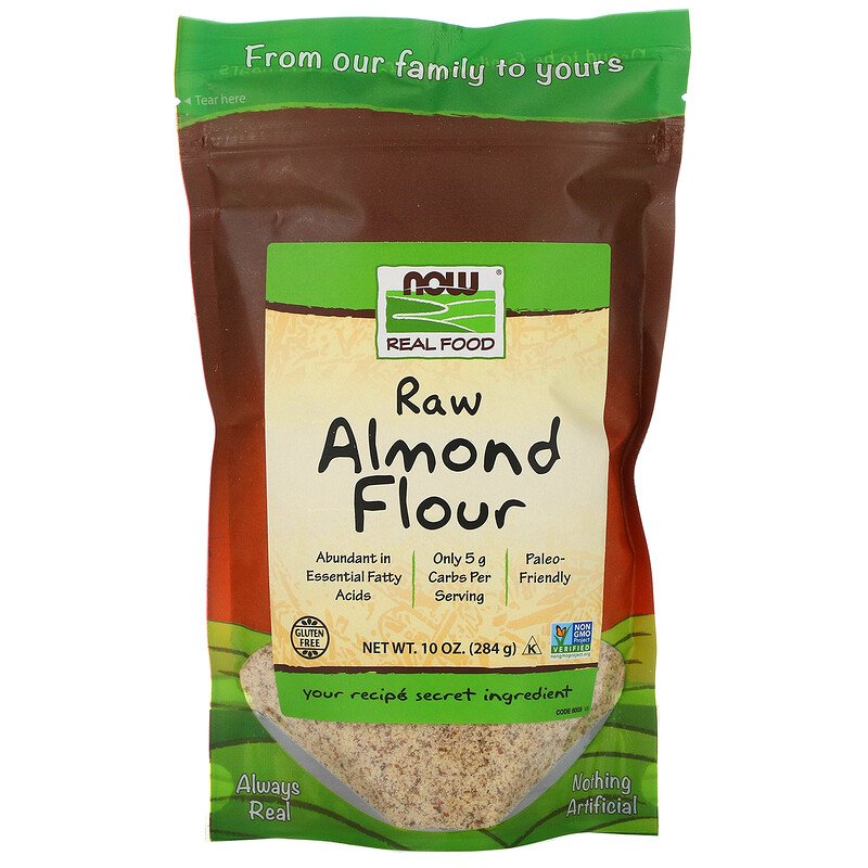 NOW Raw Almond Flour, Мука Миндальная Необработанная - 284 г